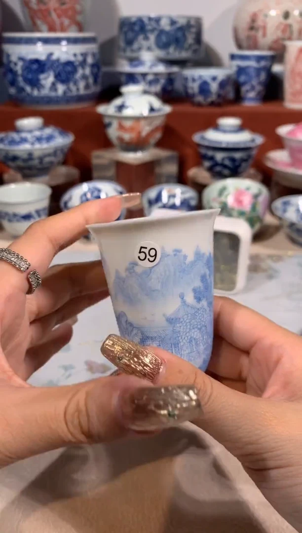 【闪购商品】摆件59宝石蓝闻香杯