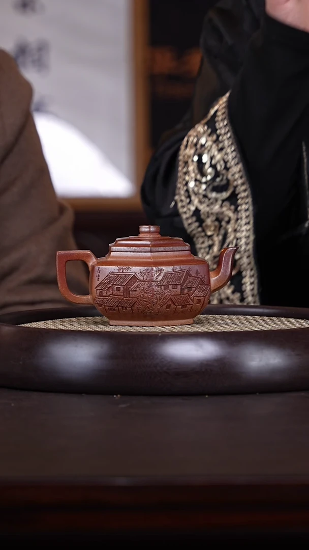 【闪购商品】紫砂茶壶储立强21-36 柴烧六方雪华280c