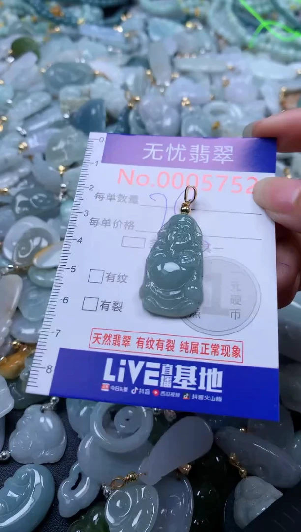 翡翠未镶嵌吊坠(不含链)5752