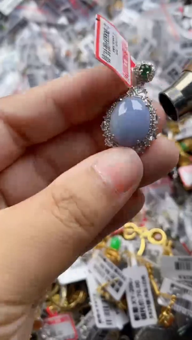 翡翠戒指银S925镶嵌2222       10b