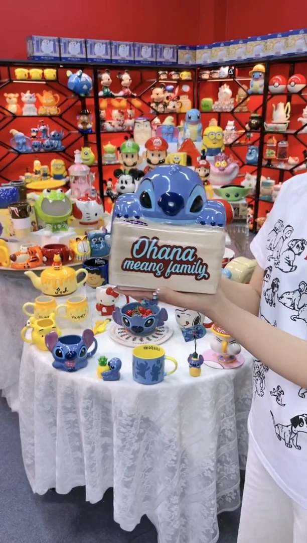 【闪购商品】.@@史迪奇陶瓷饼干罐