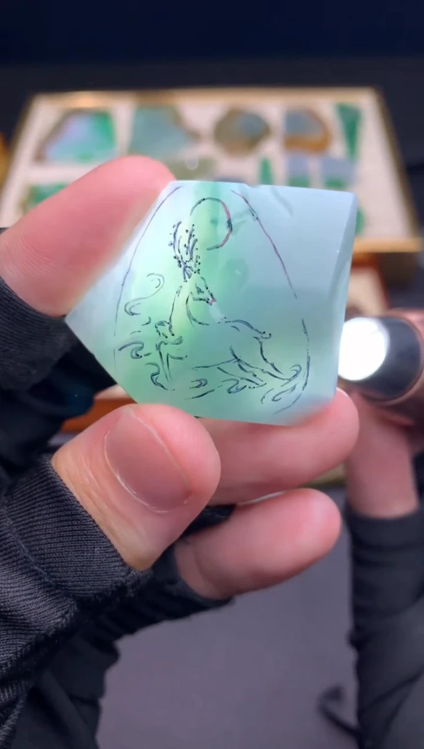 定制翡翠未镶嵌天然翡翠裸石 （含工费）