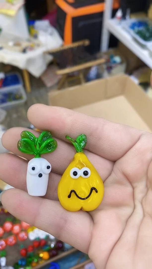 【闪购商品】琉璃手工艺品2个表情水果