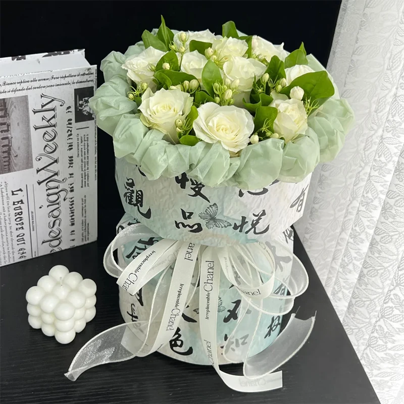 茉莉花束【非你“茉”属】11朵白玫瑰茉莉花束小香风新中式花束生日礼物送男朋友花店送花上门