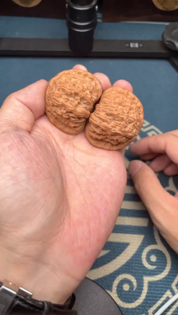 文玩核桃吊坠白狮子全品42