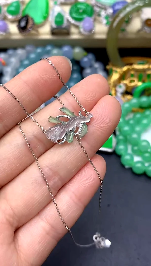 颈饰18K金镶嵌翡翠97 -中国好珍宝