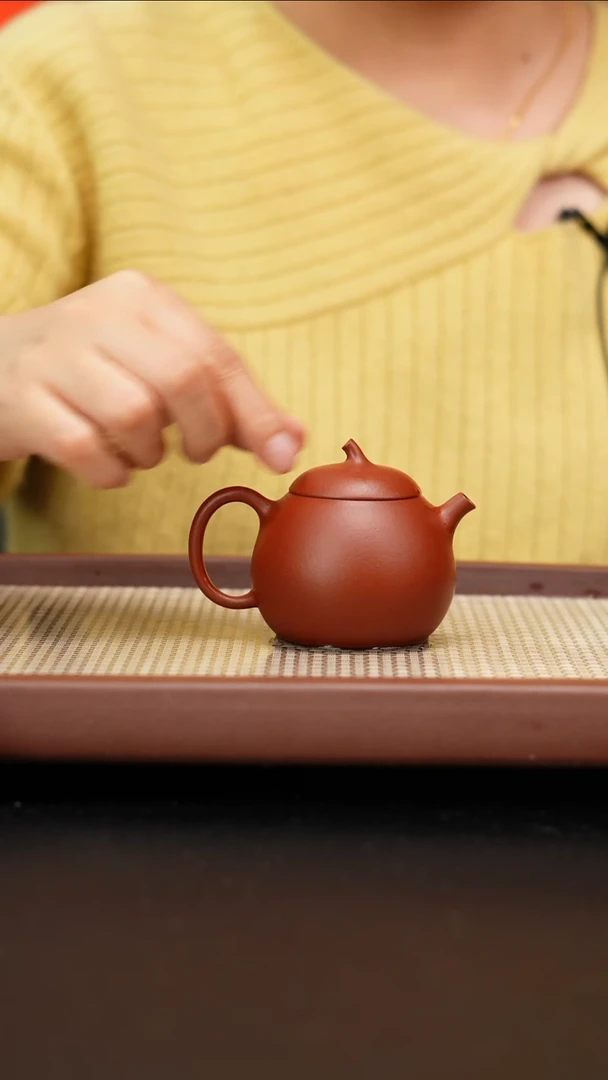 【闪购商品】紫砂茶壶小煤窑朱泥茄瓜110
