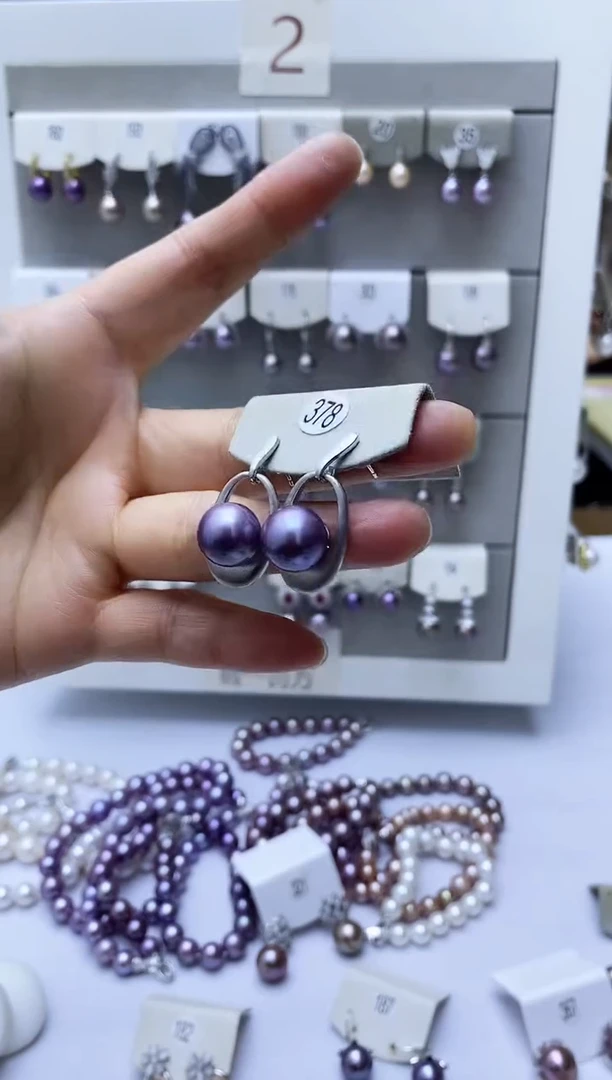 【闪购商品】淡水珍珠耳饰银S925镶嵌378