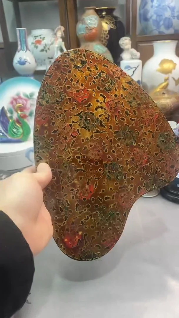 瓷片菠萝漆实木壶承