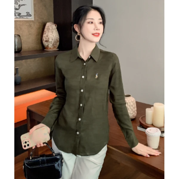 时尚秋冬季净色长袖衬衫122603