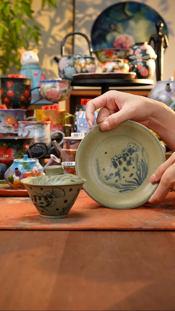 瓷片景德镇手工手绘548