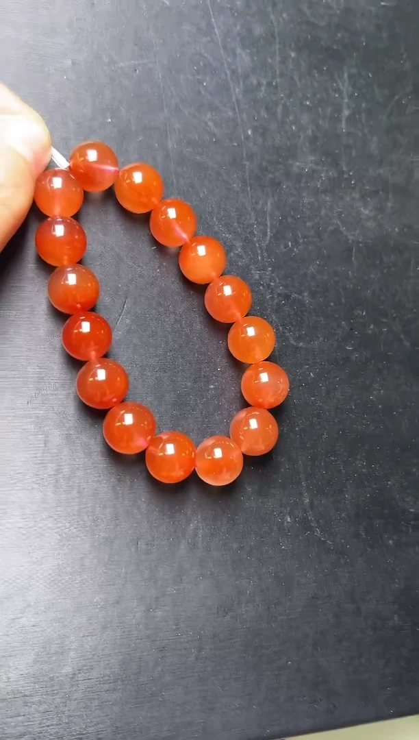 未镶嵌手串水晶红兔毛手串13mm+ JP56528