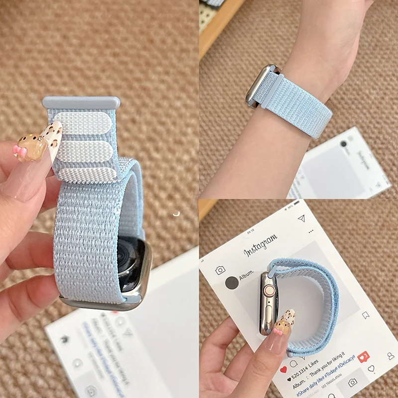 适用红米watch6表带魔术贴尼龙精织替换带小米watch5智能手表腕带