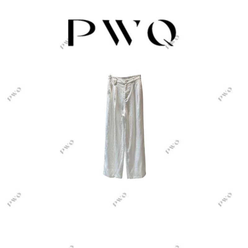 休闲裤天-丝亚麻超气质三角标百搭MR-52108