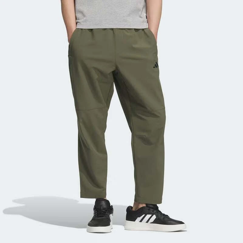 adidas阿迪达斯梭织长裤男2025新款运动裤子时尚直筒休闲裤KC2878