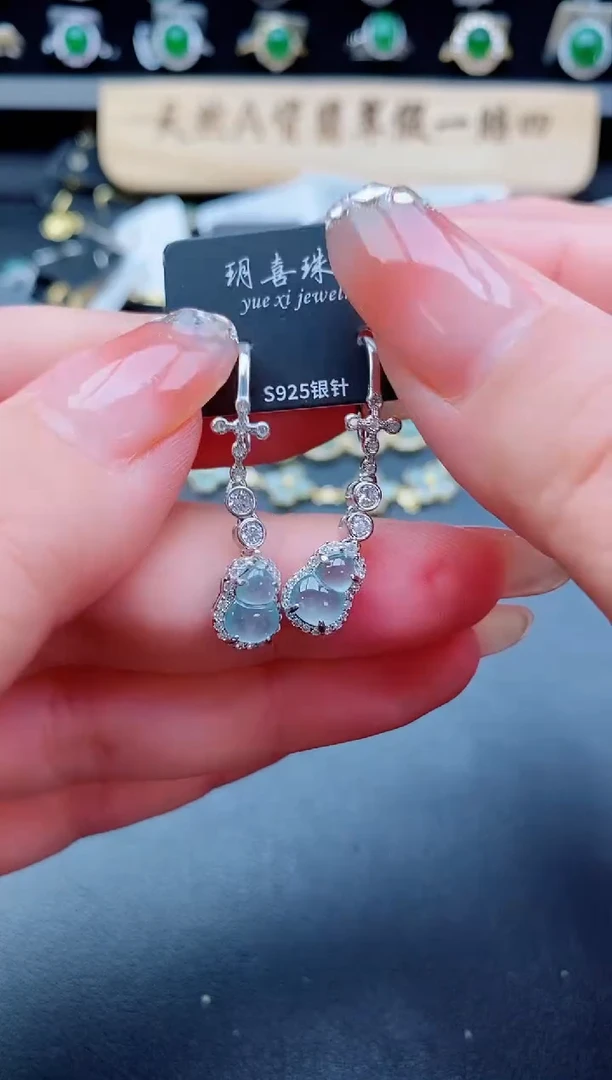 银S925镶嵌戒指翡翠3