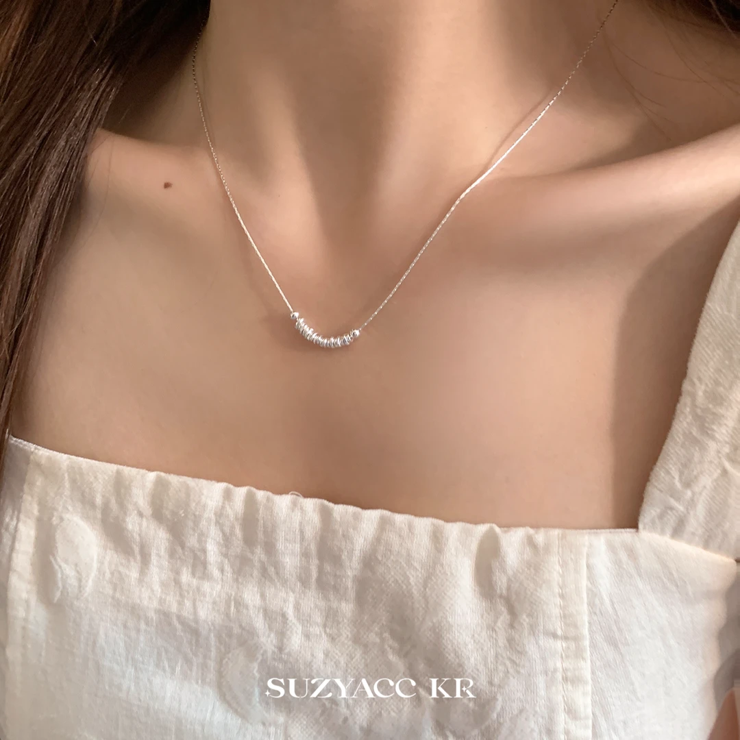 Suzyacc Kr 坠链均925银 925银盘缠抽拉项链气质轻奢时尚DX0226