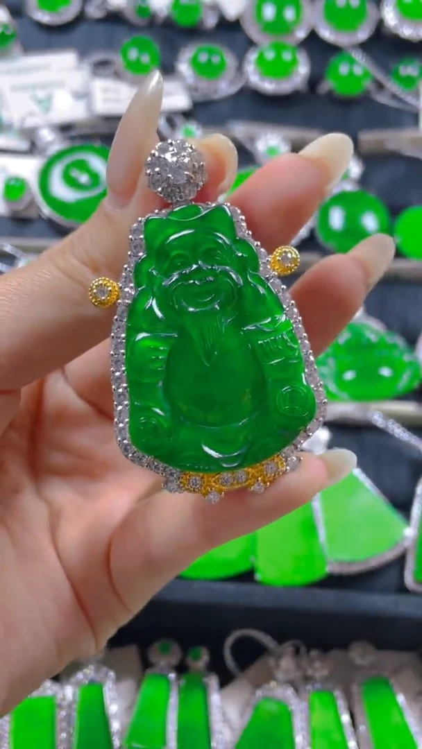 颈饰银S925镶嵌翡翠11