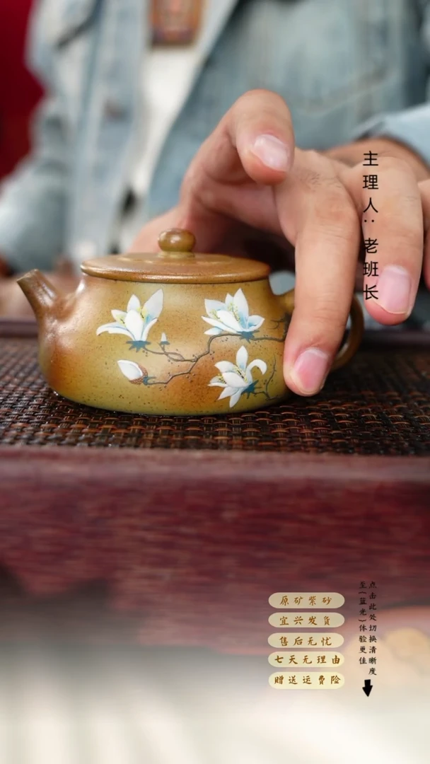 茶壶紫砂柴烧玉兰