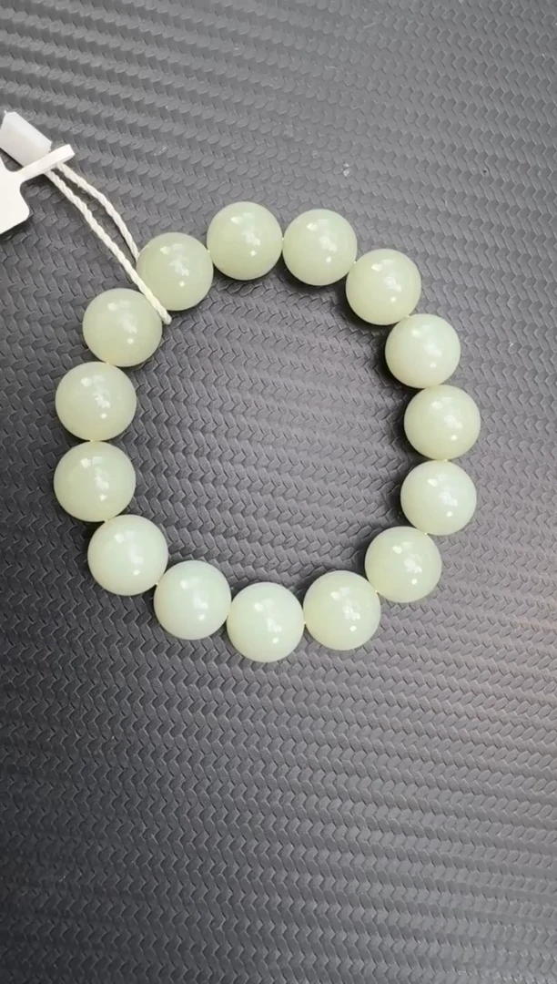 未镶嵌手串和田玉且末近矿微色差卡14手串(一细)确认返150米