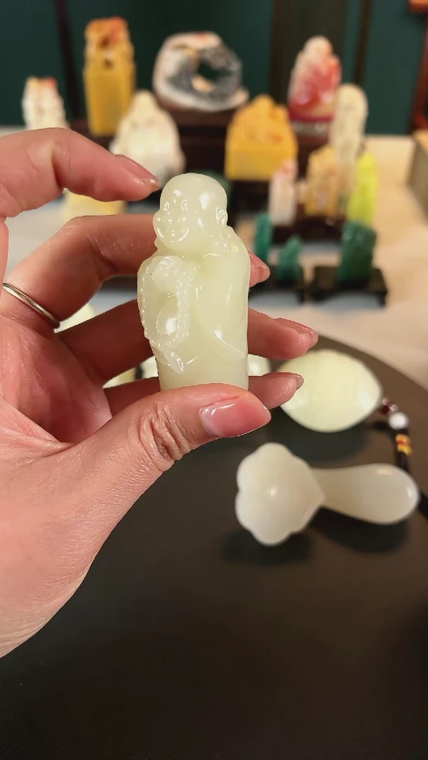 【闪购商品】拓片用纸其他弥勒佛手把件
