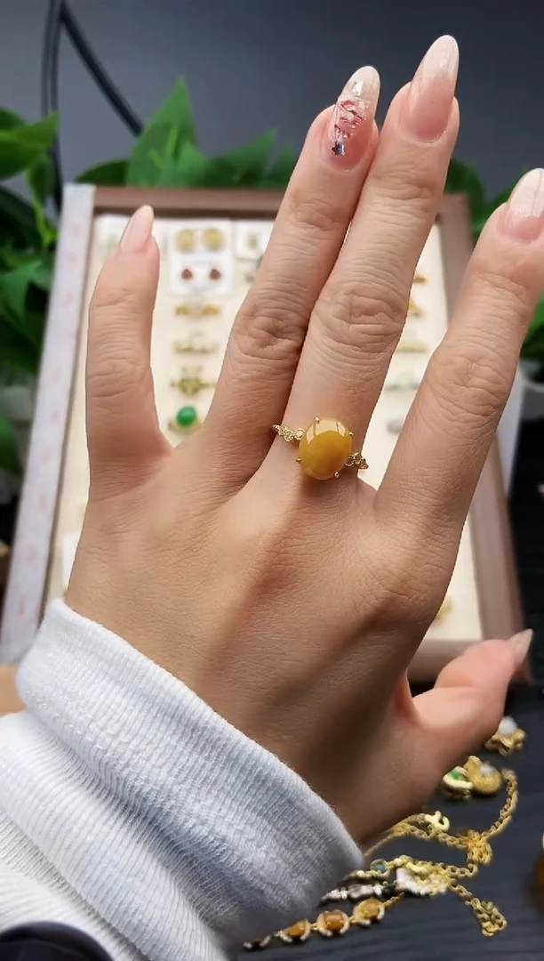 银S925镶嵌戒指翡翠12