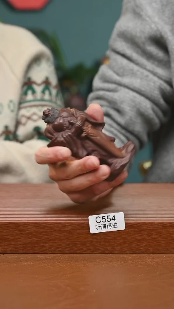 茶壶紫砂精工手工茶宠钟馗554