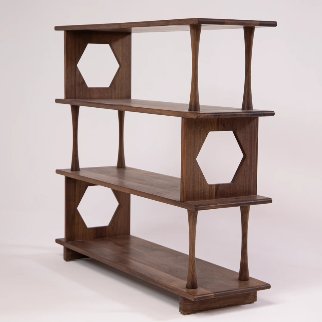 【由木家】北美黑胡桃木多宝层架