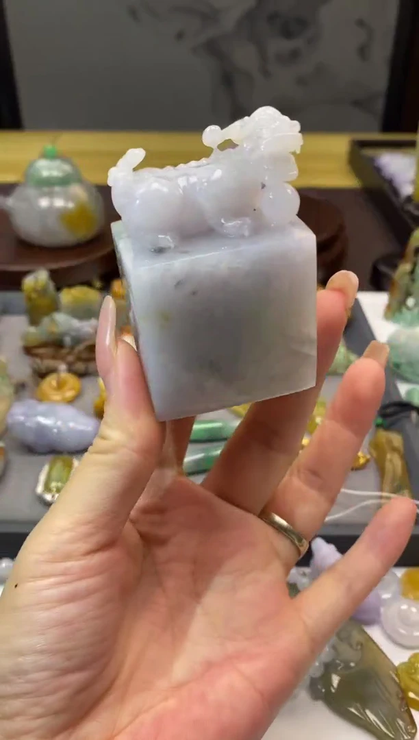 翡翠摆件未镶嵌翡翠貔貅印章