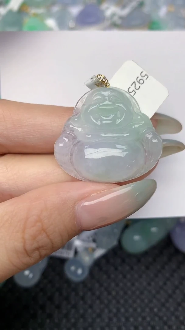 翡翠18K金镶嵌颈饰天然翡翠a货