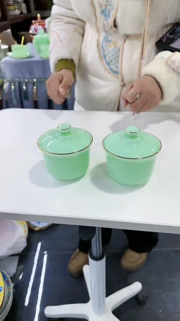 【闪购商品】瓷片炖盅一对景德镇陶瓷