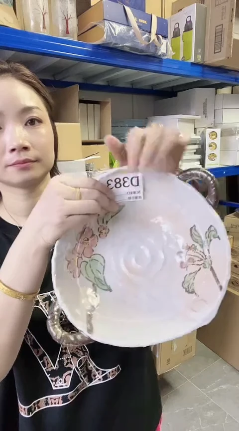 瓷片全新高端瓷器D383 樱花大钵