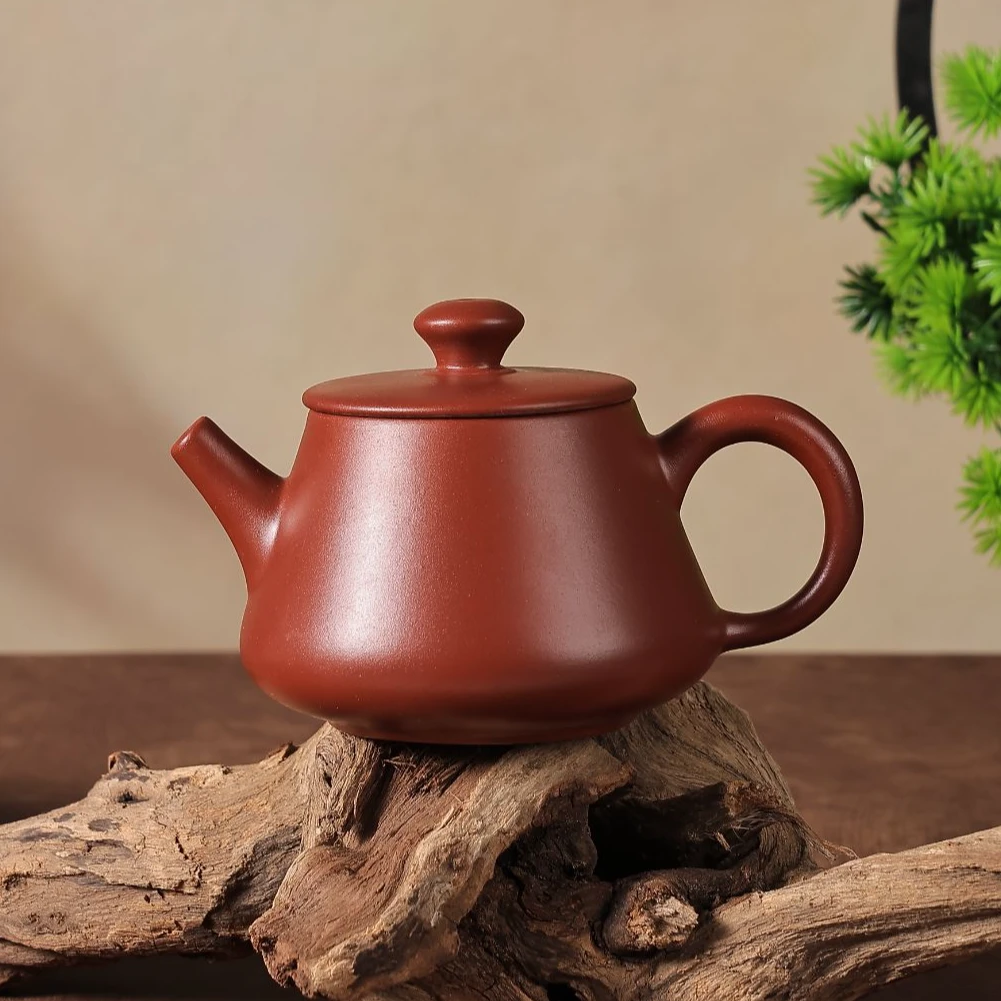 原矿朱泥紫砂壶半手工紫砂茶具原矿朱泥茶壶泡茶石瓢壶茶壶