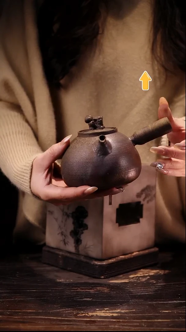 纯手工柴烧狮子侧把