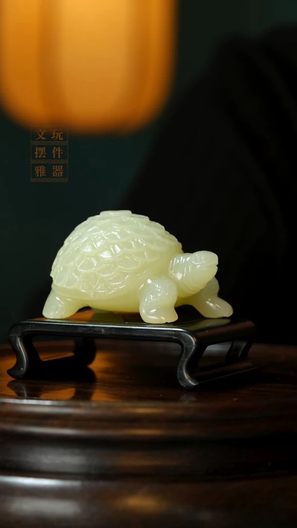 玉《金钱龟》手把件摆件