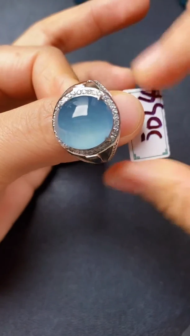 银S925镶嵌戒指翡翠222222