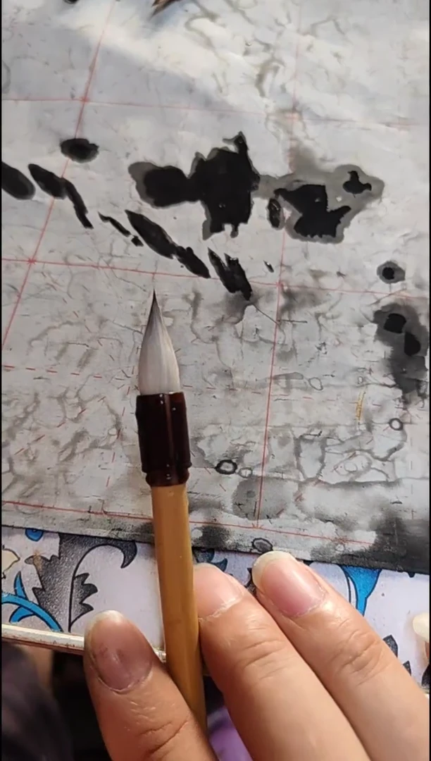 安宁不刻字九狼一羊 狼羊兼毫