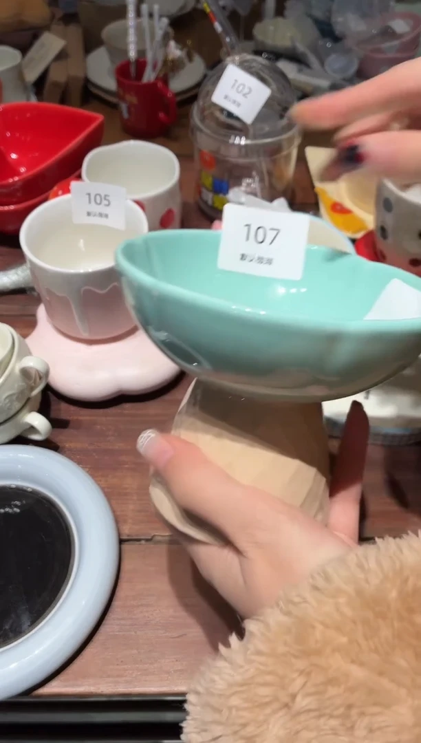 瓷107绿色刨冰碗