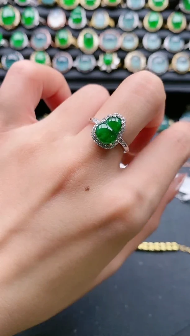 【闪购商品】翡翠戒指银S925镶嵌111111