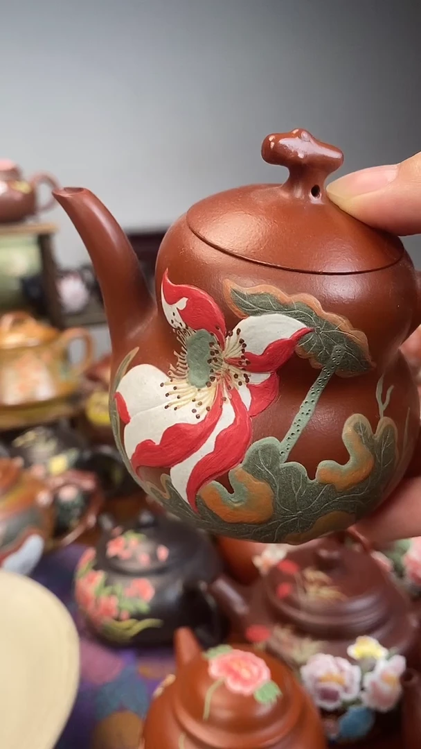 茶壶紫砂红*宜兴紫砂