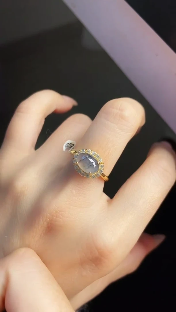 银S925镶嵌戒指翡翠12