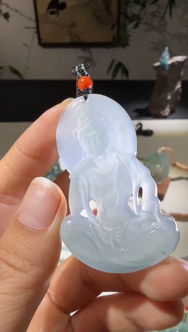 吊坠(不含链)未镶嵌翡翠观音