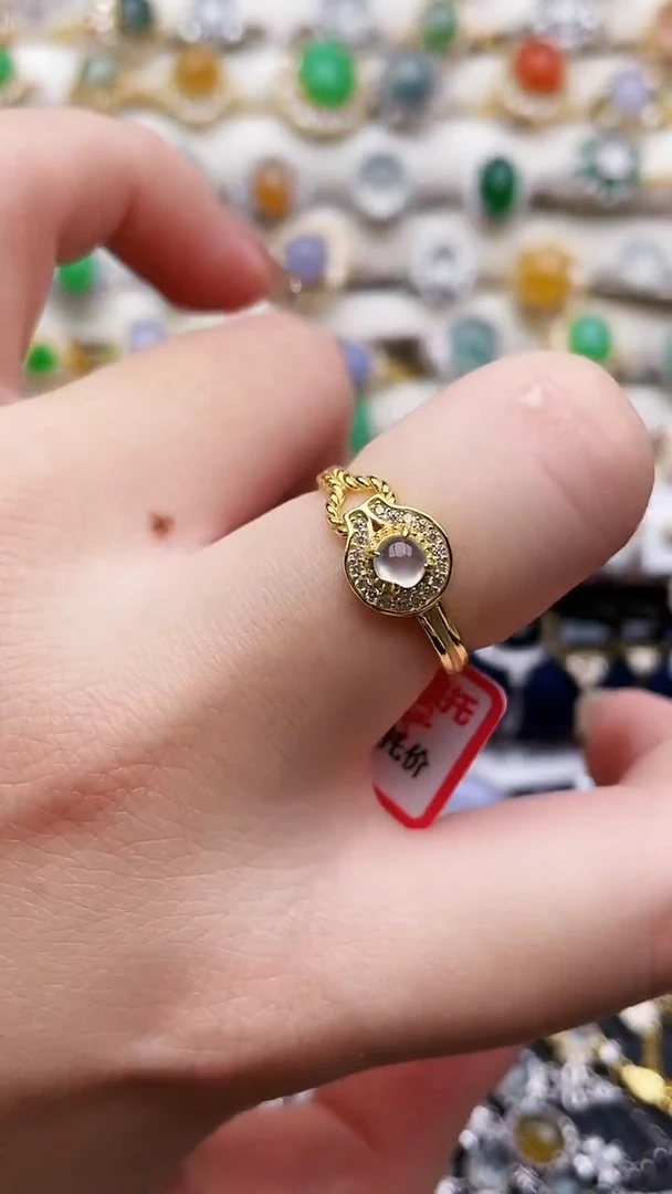 银S925镶嵌戒指翡翠2