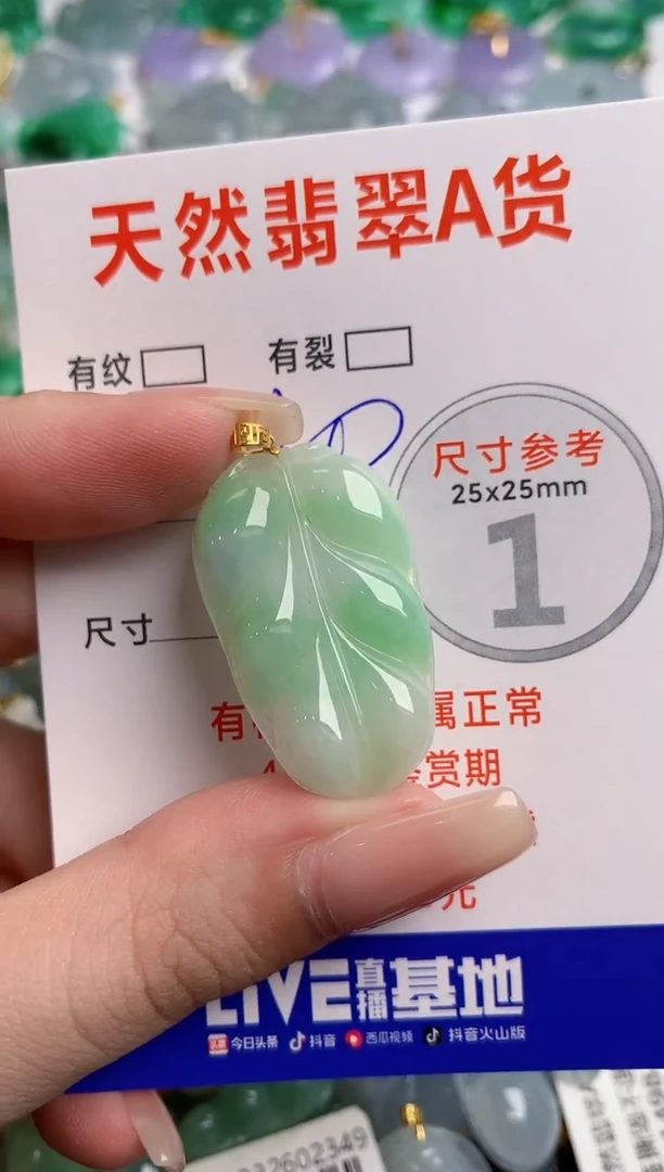 翡翠18K金镶嵌颈饰0430345978