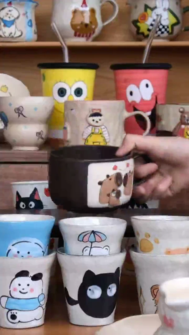摆件陶瓷原创瓷杯紫砂泥款