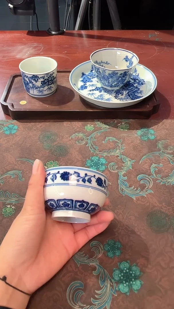 镹曰陶柴窑手工手绘青花