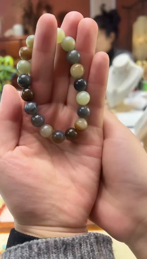 【闪购商品】和田玉手串未镶嵌楼兰10mm