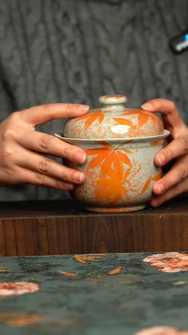 杯釉下彩手工手绘同款陶器