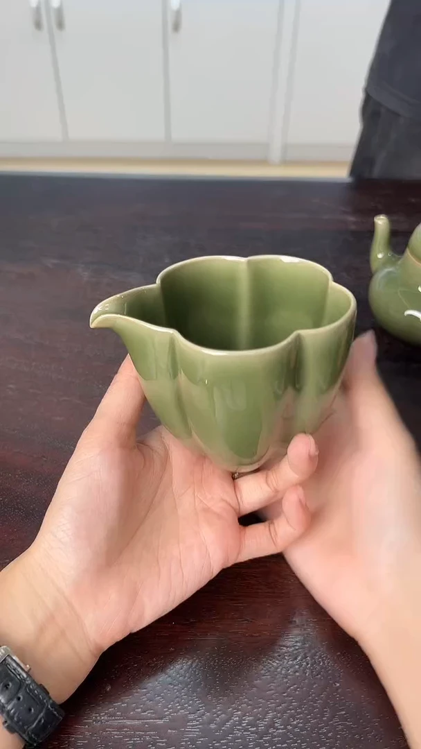 龙泉云间青瓷小米茶器