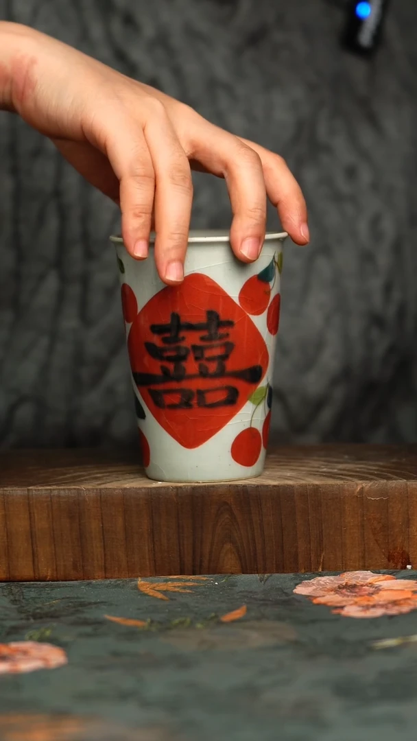 杯釉下彩手工手绘同款陶器